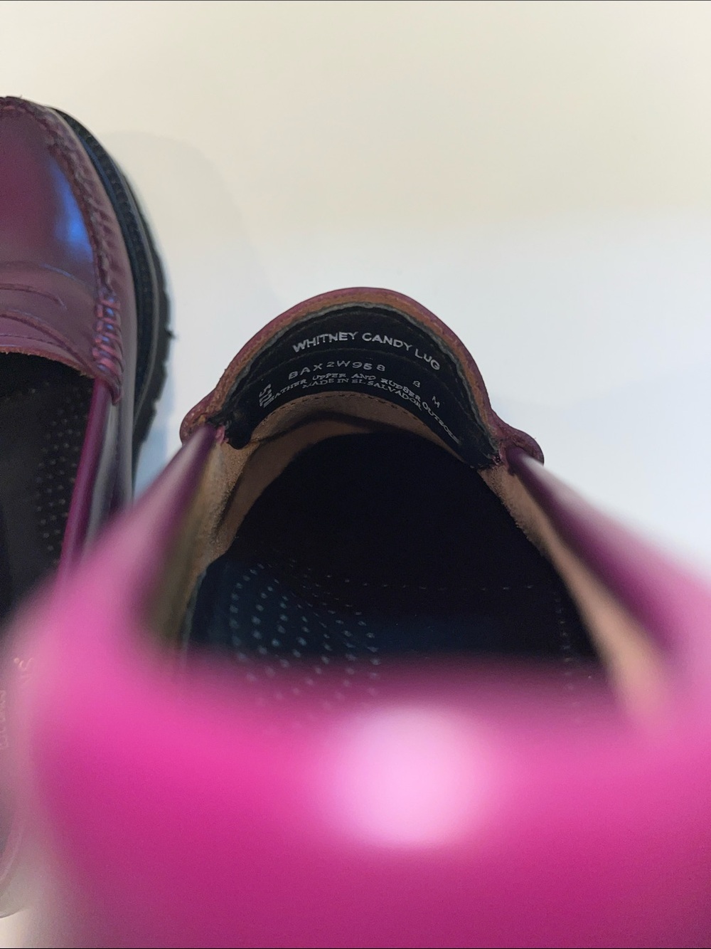 NWOT G.H. Bass Originals Weejuns Whitney Candy Lug Loafers In Plum Womens US 8 - Picture 15 of 16